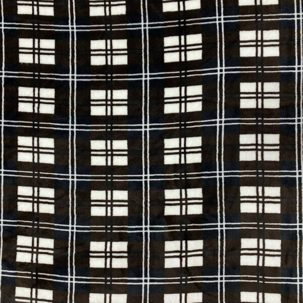 Soft fleece checks brown