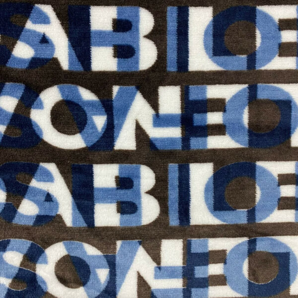 Soft fleece letters brown