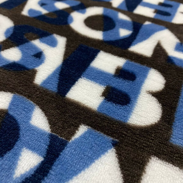 Soft fleece letters brown