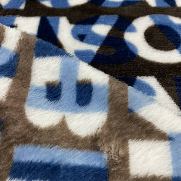 Soft fleece letters brown
