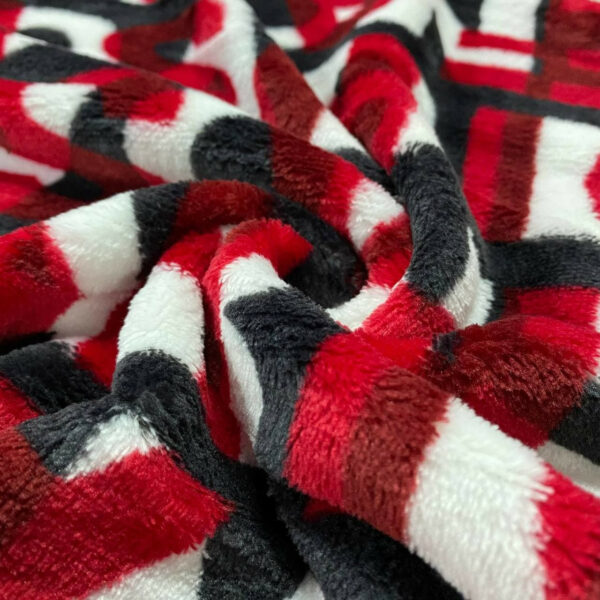 Soft fleece letters red