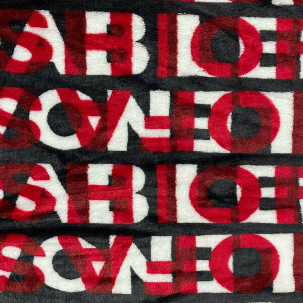 Soft fleece letters red