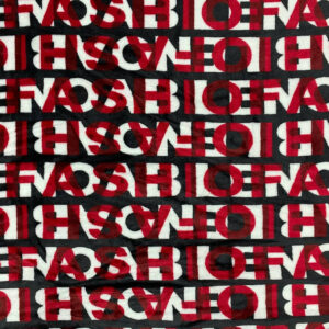 Soft fleece letters red