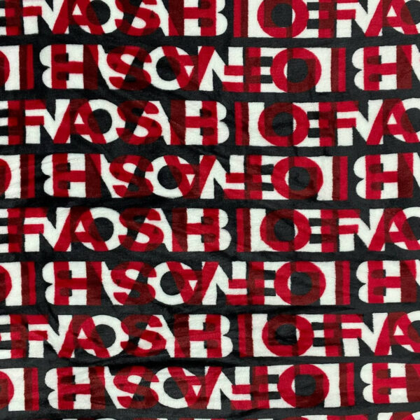 Soft fleece letters red