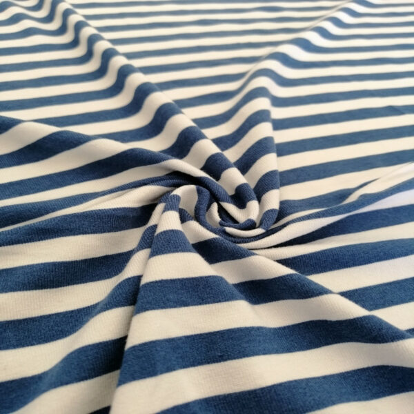 Βισκόζη/λύκρα indigo/white