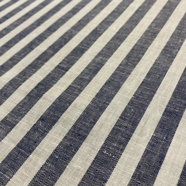 Λινό ριγέ navy/white