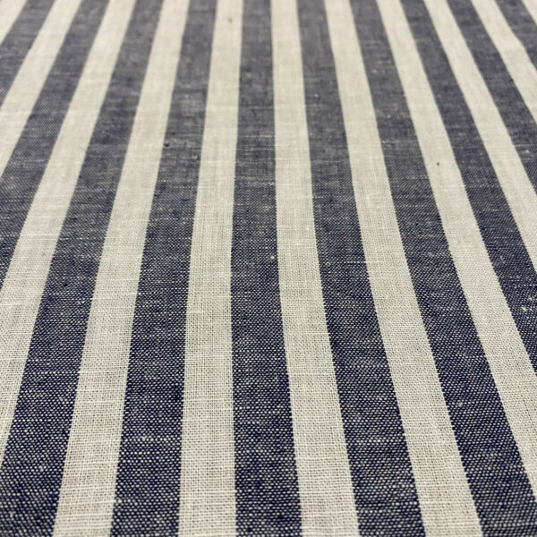 Λινό ριγέ navy/white