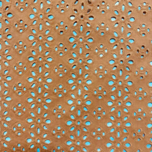 Ποπλίνα embroidery caramel