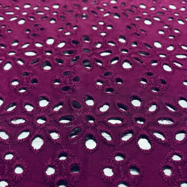 Ποπλίνα embroidery fucsia