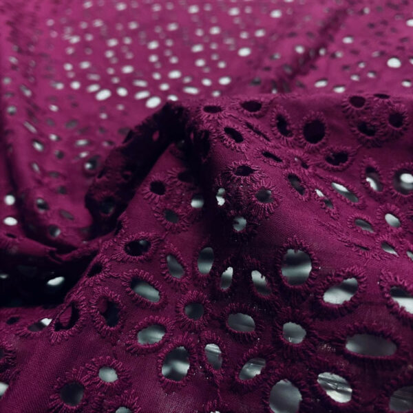 Ποπλίνα embroidery fucsia