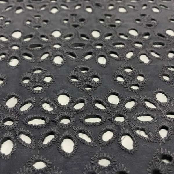 Ποπλίνα embroidery grey