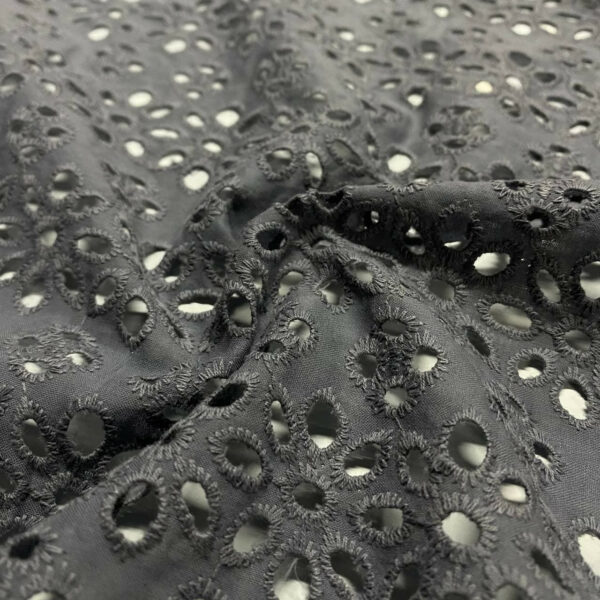 Ποπλίνα embroidery grey