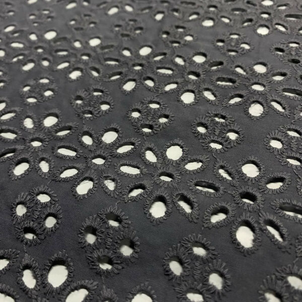 Ποπλίνα embroidery grey