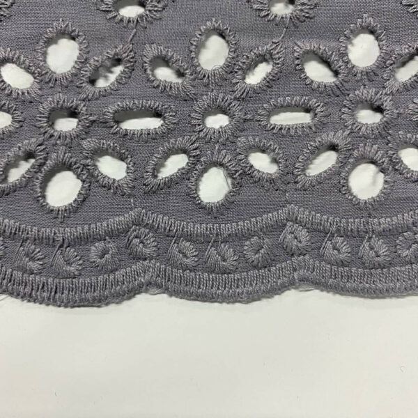 Ποπλίνα embroidery grey