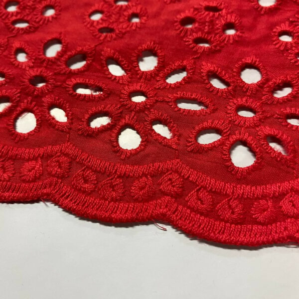 Ποπλίνα embroidery red