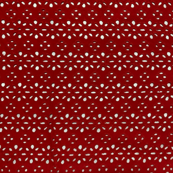 Ποπλίνα embroidery red
