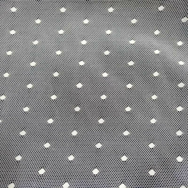 Τούλι dots offwhite