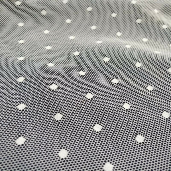 Τούλι dots offwhite