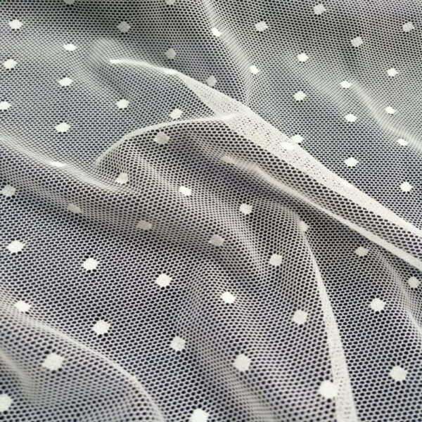 Τούλι dots offwhite