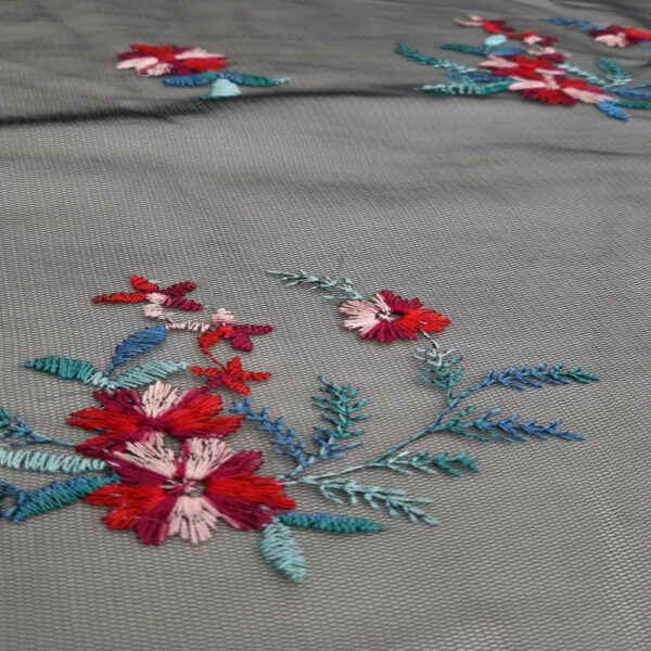 Τούλι embroidery flowers