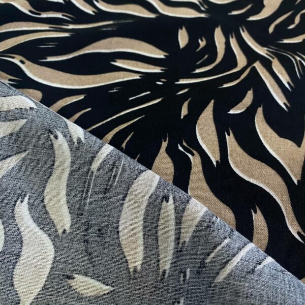 Ποπλίνα Zebra black/beige